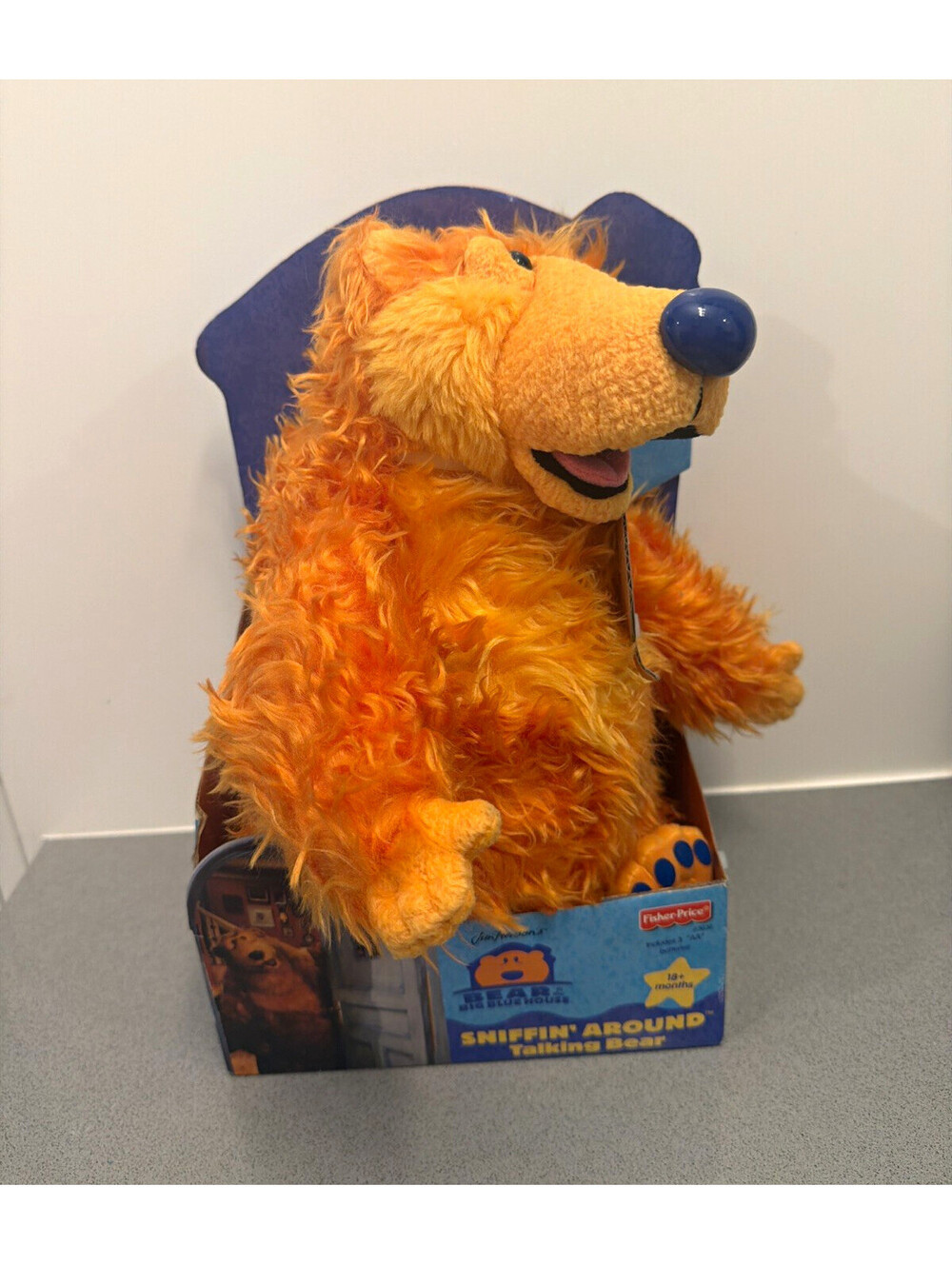 Bear in the Big Blue House 1999 Mattel Talking Sniffing Plush 14in. NIB